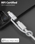 MFi Certified USB C to Lightning Adapter, Type C to Lightning Adapter for 36W PD Fast Charging Compatible with iPhone