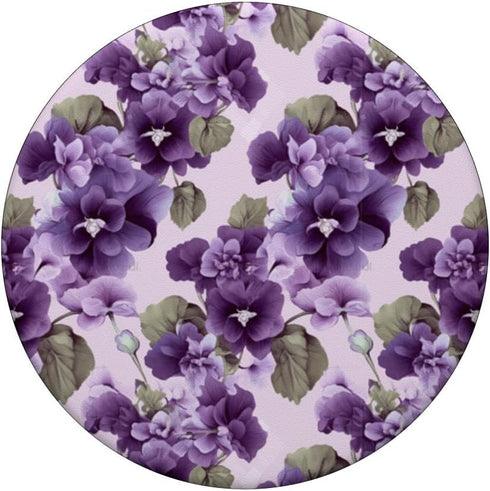 Vintage Flowers African Violet Lover African Violet Inspired Flower Pattern Plant Lover Floral PopSockets Standard