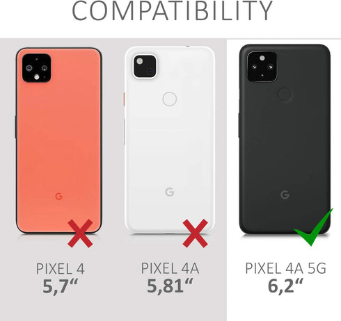 kwmobile Case Compatible with Google Pixel 4a 5G, Soft Slim Protective TPU Silicone Cover - Light Blue Matte