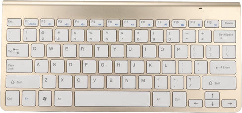 Keyboard Mouse Set, 2.4G USB Thin Ergonomic Mute for Computer (Luxury Gold Color)
