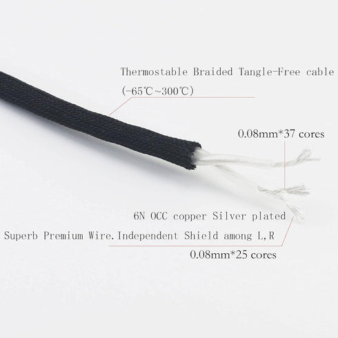 4.4mm 4.4mm 6N 1.6ft NewFantasia Male to Female Balanced Headphone Audio Adapter Cable Extension Cord OCC Copper Single