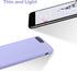 OTOFLY Premium Soft Silicone Rubber Full-Body Protective Bumper Case for iPhone 7/8 Plus (Light Purple)
