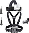 VVHOOY Action Camera Accessories - Head Strap Mount Chest Harness Compatible with AKASO, GoPro HERO, and More