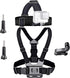 VVHOOY Action Camera Accessories - Head Strap Mount Chest Harness Compatible with AKASO, GoPro HERO, and More