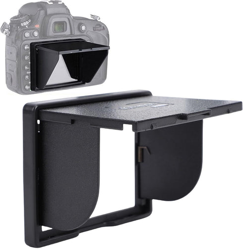 Zopsc Camera Viewfinder Sunshade, Foldable LCD Screen Sun Hood for 3.2 Inch