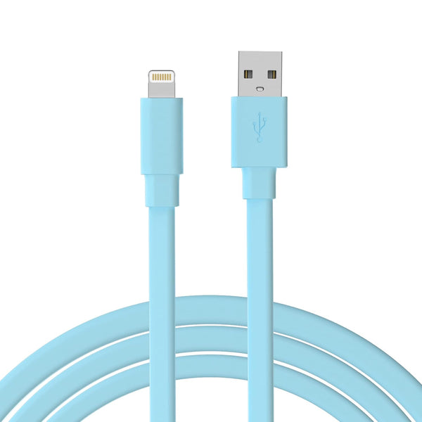 TALK WORKS Flat Lightning Charging Cable - Compatible with iPhone 14/Plus/Pro/Pro Max, 13/Mini/Pro/Pro Max, 12/Pro/Pro