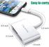 DenicMic SD CF Card Reader - Compatible with iPhone 14 13 12 11 X XS/iPad, No Need App