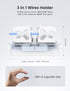 3-in-1 Cord Organizer Spring Clip Holder, Lamicall Small Desk Cable Organizer Clips, 3Pcs (White)