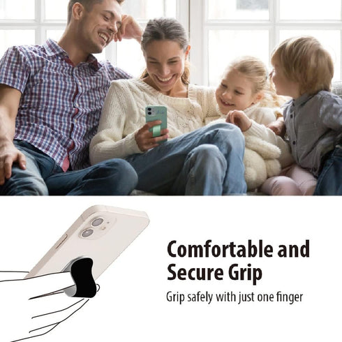 Momostick Flatstick, Cell Phone Finger Grip Strap Holder, Slim Loop Selfie Grip Compatible with Most Smartphones (Matte