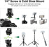 1/4 17 16 15 14 13 elitehood Magsafe Tripod Mount Adapter with Screw & Hot Shoe, Lightweight Compact Cell Phone Tripod