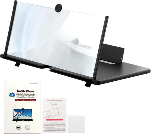 Bibabala Screen Magnifier Amplifier,3D HD Mobile Phone Magnifier Projector Screen for Movies,Videos,and Gaming(Size:18")