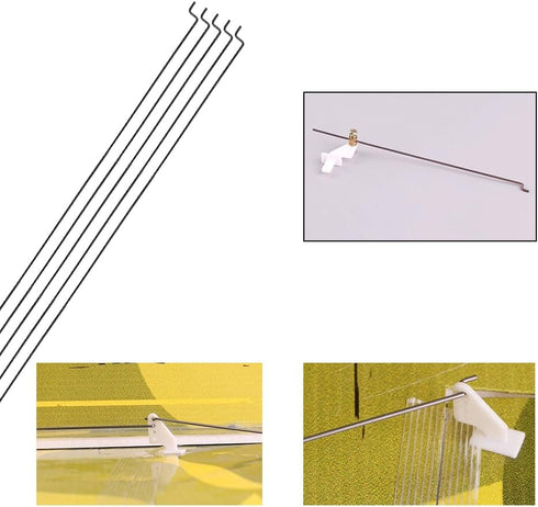 Gracilaria 20PCS (1.2x300mm) RC Airplane Z Type Pushrod Steel Wire Push Pull Rod Pushrod for RC Plane Helicopter Boat