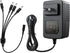 ZOSI 12V 2A 100V-240V US AC to DC Power Supply Adapter & 4-Way Splitter Cable for CCTV Home Security Camera