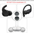 Silicone Replacement Earbud Tips Compatible with Powerbeats Pro, 4 Pairs Dark Gray Rubber Tips for Headphones