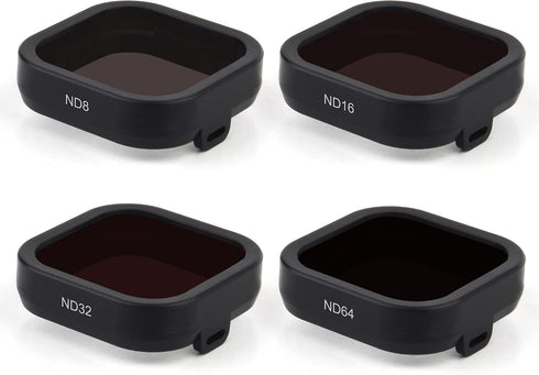 GEPULY 4 Pack Camera Lens Filter ND8 ND16 ND32 ND64 for GoPro Hero