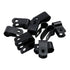 Antrader Nylon Plastic R-Type Black Cable Clamps, 200Pcs Nylon Screw Mounting Fastener Clips with 200pcs Screws for 1/4