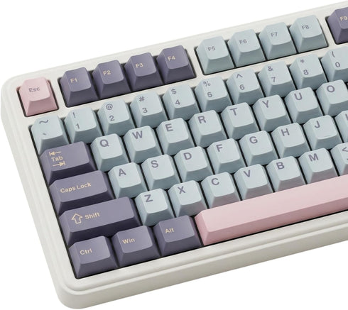 Thyrnovyn 126 Keys PBT Double Shot Keycaps, Macaron Pastel Cute Keycap Set, Pink