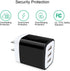 USB Wall Charger 18W 3Amp Fast Multiple Ports Plug Cube Box Charger Block Compatible iPhone