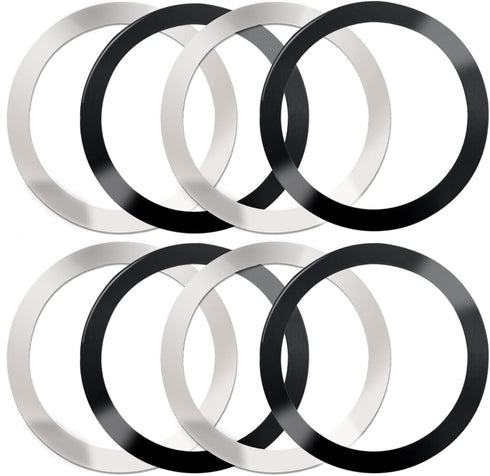 8 Pcs Universal Metal Rings Sticker Compatible with MagSafe Magnetic Wireless Charger for iPhone 15 14 13 12 Pro Mini