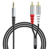 HIEbee RCA to 3.5mm AUX Cable, (2M/6.6Feet) 3.5mm 1/8 to RCA 2-Male Headphone