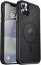 MOCCA iPhone 12 Case: Strong Magnetic, Compatible with MagSafe, Slim Shockproof Translucent Protective Cover - Black