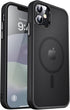 MOCCA iPhone 12 Case: Strong Magnetic, Compatible with MagSafe, Slim Shockproof Translucent Protective Cover - Black