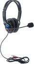 Manhattan Lightweight Over-Ear Stereo Headset, 6 ft. Cable, Two 3.5 mm Plugs, Adjustable Microphone