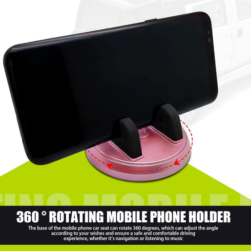 1 PC Car Dashboard Mobile Phone Holder, 360° Rotatable Non-Slip Center Console Holder for iPhone Smartphones