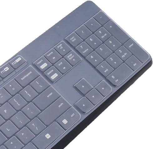 MUBUY-GOL Clear Keyboard Cover Design for Logitech MK235 K375 K375S, Waterproof & Dustproof Silicone Skin