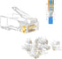 VCE 50-Pack RJ45 Cat6 Pass Through Connectors, Gold Plated Cat 6/Cat 5e RJ45 Ends for Solid or Stranded UTP Network
