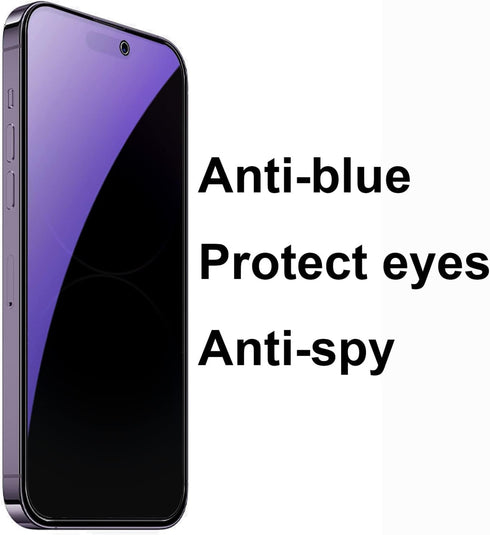 2 PCS Anti-Blue Privacy Tempered Glass