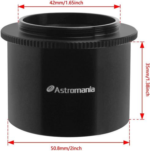 Astromania 2" T-2 Focal Camera Adapter for SLR Cameras - Attach Your Camera to The Telescope