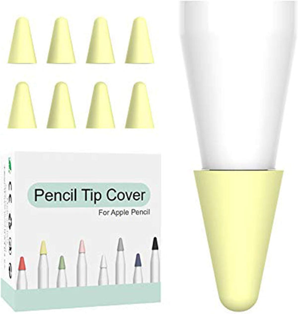 OneCut 8 Pcs Silicone Pencil Nib/Tip Protector Cap for Drawing Noiseless, Compatible for Apple Pencil 1st/2nd