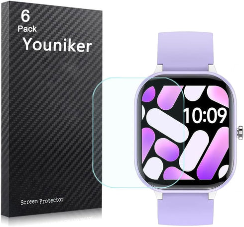 6 Pack Screen Protector Film Compatible with HENGTO H39 Plus Fitness Tracker, Crystal Clear HD Anti-Scratch