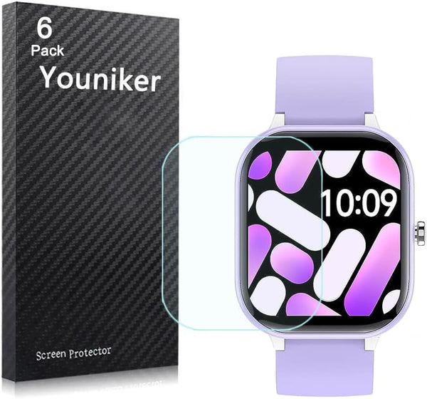 6 Pack Screen Protector Film Compatible with HENGTO H39 Plus Fitness Tracker, Crystal Clear HD Anti-Scratch