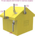 1.5" Diameter Antenna Mount Pole Bracket for Outside Antenna Weather Station, 10" Length Universal Clamp