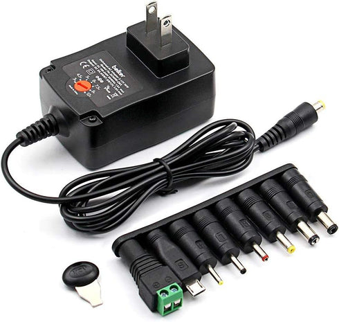 Belker 36W Universal AC DC Adapter Power Supply for LCD LED Light Strip, Router, Speaker, TV Box