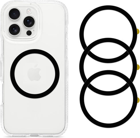 TYXK 3 Pack,Universal Metal Ring Sticker for Wireless Charger&Magsafe Sticker,Magnetic Ring for Phone