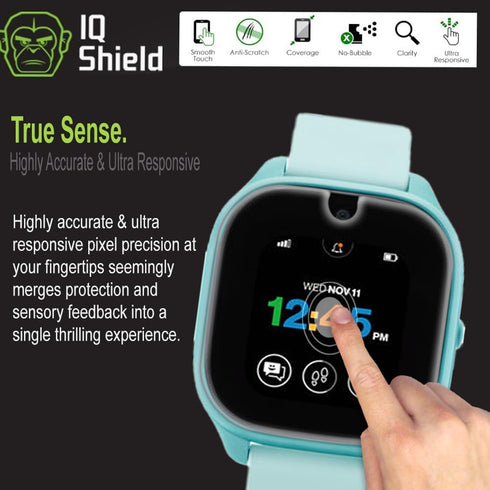 IQShield Screen Protector (6-Pack) Compatible with Verizon Gizmo Watch 2 - Anti-Bubble Clear TPU Film