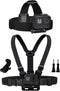 Chest Mount Harness Chesty Vest Head Mount Strap for Action Camera Compatible with GoPro Hero 11, 10, 9, 8, Max