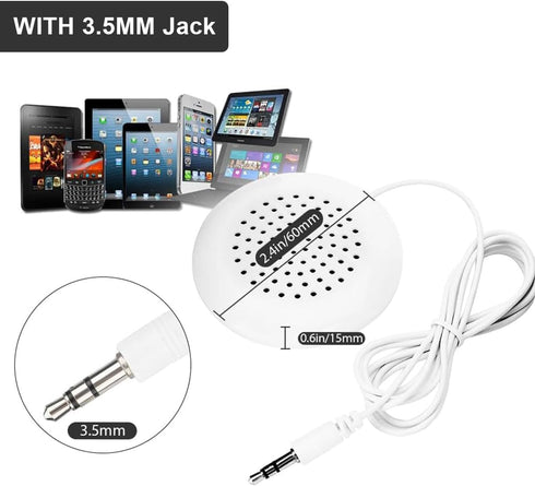 TROUVAILLE 3.5mm MP3/MP4 Pillow Speaker, Mini DIY Stereo Speaker for Mobile Phone Portable CD Player, Unique Soft Sound