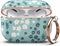TATOFY Stylish Case Cover for AirPods Pro 2019, Flower Patterns Protective Hard Case for Women Girls with Clip (Cyan)