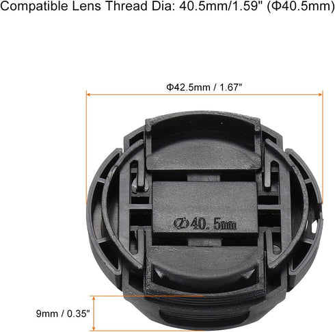 PATIKIL Camera Lens Cap, 2 Pack Center Pinch Front Lens Cover with Cap String/Microfiber Cloth for 40.5mm Thread Universal DSLR Lenses for Nikon, for Fujifilm, for Pentax, for Leica