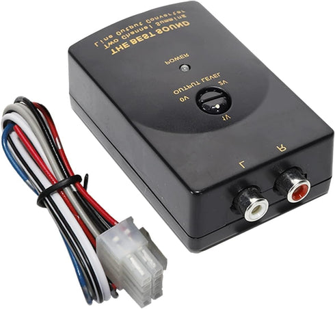 Car Audio Speaker Wire to RCA Line Output Converter, 2-Channel High to Low RCA Converter for Amplifier Subwoofer