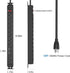 HHSOET 12 Outlet Rotating Power Strip - Wall Mount Surge Protector, 15ft Cord, Black