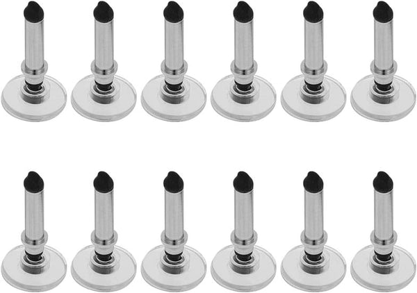 12 Pieces Silver Universal Stylus Replacement Disc Tips, Round Shape Replaceable Tips for Touch Screen Stylus Pen