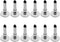 12 Pieces Silver Universal Stylus Replacement Disc Tips, Round Shape Replaceable Tips for Touch Screen Stylus Pen