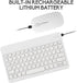 Ultra-Slim Bluetooth Keyboard and Mouse, Portable Mini Wireless Rechargeable Keyboard for iPad, iPhone, Samsung,