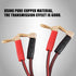 HI-FI Pure Copper Speaker Cable with Right Angle L Type Gold-Plated Connector, Red & Black (1M)