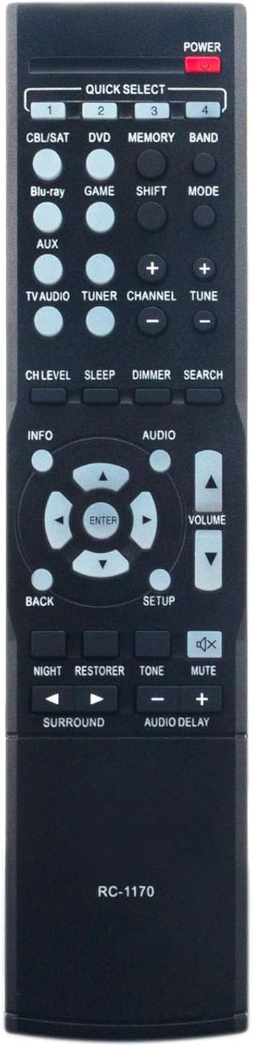 RC-1170 Replacement Remote for Denon AV Surround Receiver, Fits AVR-1513 DHT-1513BA Sub